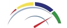 A close up of the speedometer with three different colors